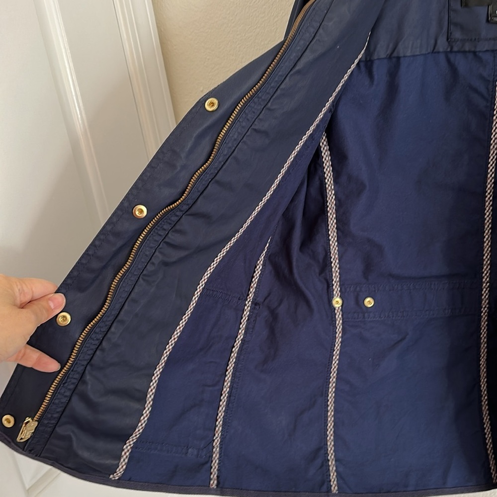 J Crew Downtown Field jacket - waxed cotton navy blue - Picture 5 of 8